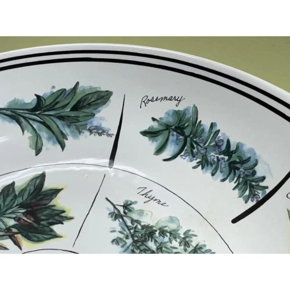 Williams Sonoma 13 in Pasta Serving Bowl Culinary Herb Spices Portugal WS024